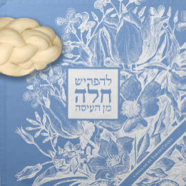 Guardanapo Tampa de Massa de Challah de Renda Azul Casa de Fa