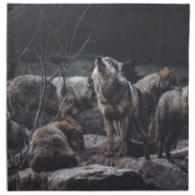 Wolf Pack Cloth Napkin