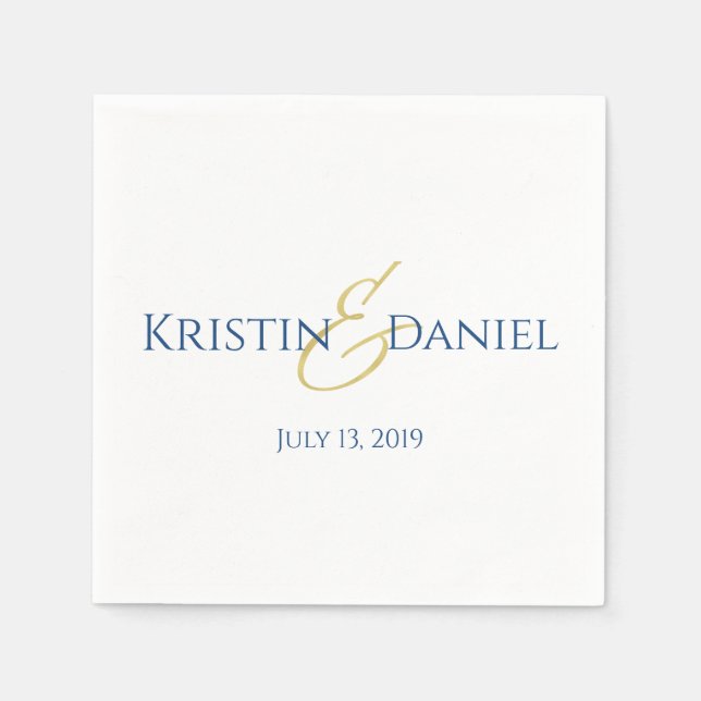 Guardanapos Azul e Dourado (Frente)