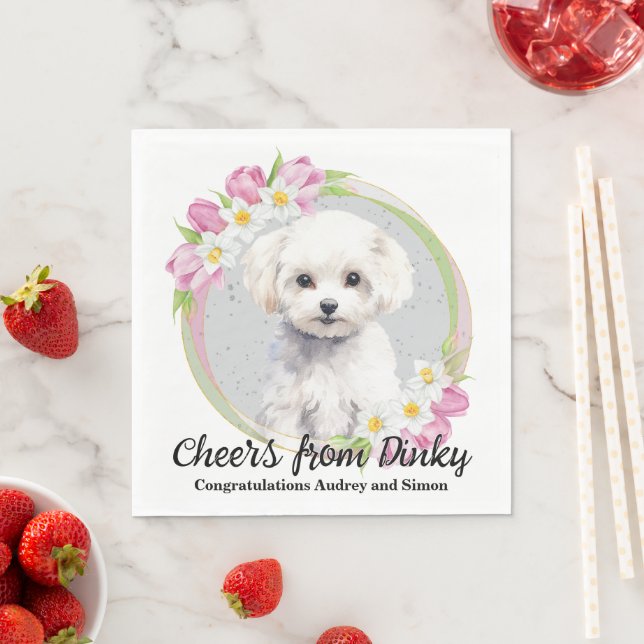 Guardanapos Bichon Frise Eu Também Durmo Com Foto  (Insitu)