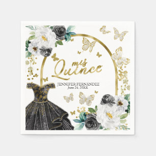 Guardanapos Black Butterfly Quinceanera  
