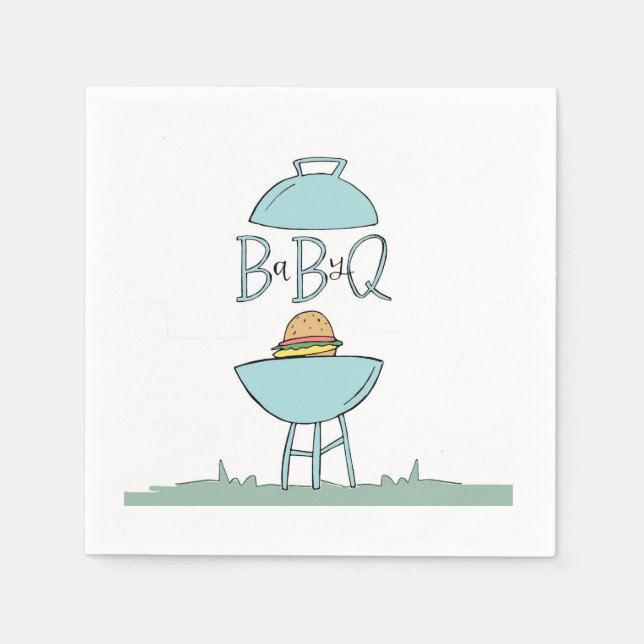 Guardanapos Blue Baby BBQ (Frente)