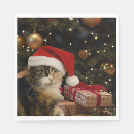 Guardanapos Calico Santa Kitty