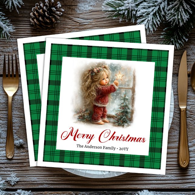 Guardanapos Cena de Inverno Momento Rústico Capric (Rustic Whimsical Table Moment Winter Scene Napkins)