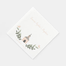 Guardanapos Chapel and Flowers Soft Blush