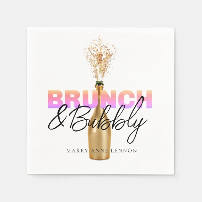 Guardanapos Chic Brunch e Bubbly (Frente)