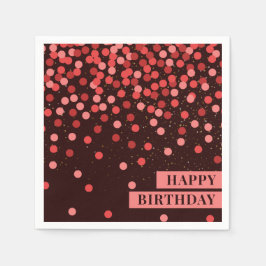 Guardanapos Chic Preto e Vermelho Confete Feliz An