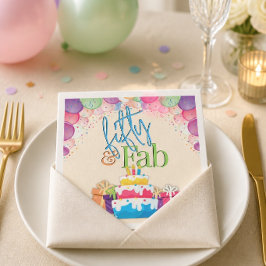 Guardanapos Coloridos para Aniversário de Cinquent