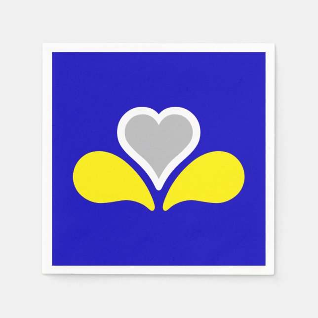 Guardanapos com a bandeira de Bruxelas, Bélgica (Frente)