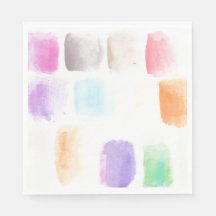 Guardanapos com Desenho Pintado à Mão com Pincelad