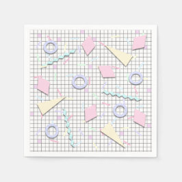 Guardanapos com Impressão Geométrica Pastel de Doc