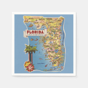 Guardanapos com Mapa da Flórida
