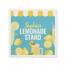 Guardanapos com Nome para Stand de Limonada