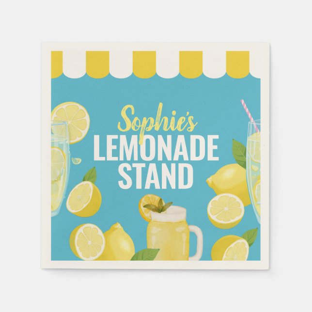 Guardanapos com Nome para Stand de Limonada (Frente)