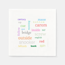 guardanapos com tema Billiards