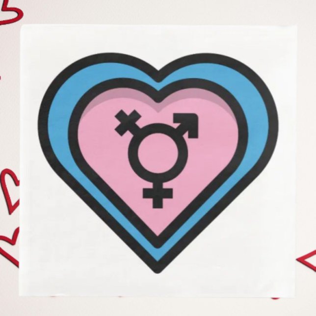 Guardanapos Coração do Orgulho Trans (Criador carregado)
