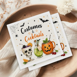 Guardanapos Costumes E Coquetéis Feliz Halloween