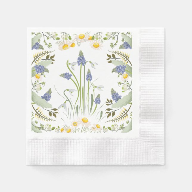 Guardanapos Cunhados com Flores de Verão Design Co (Frente)