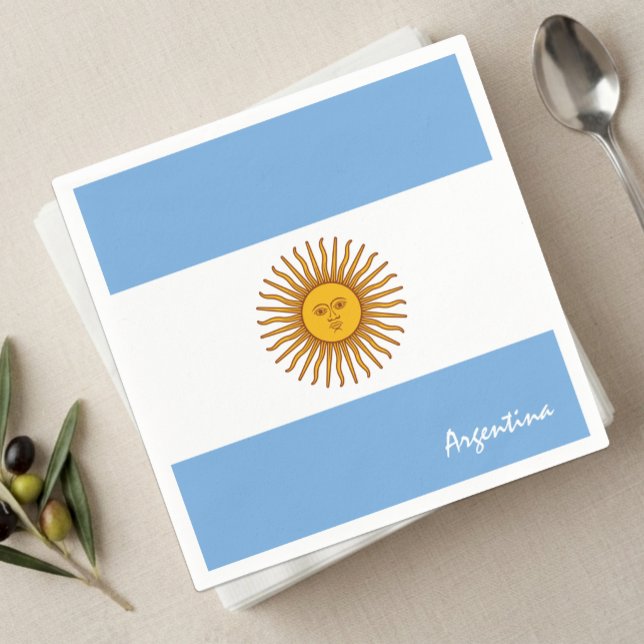 Guardanapos da Argentina, festa da bandeira da Arg (Argentina Flag Napkins)