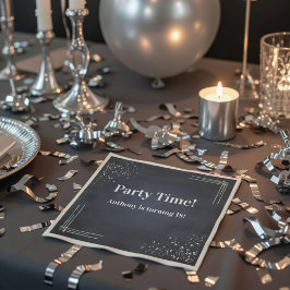 Guardanapos de 18º Aniversário Azul Escuro e Prata