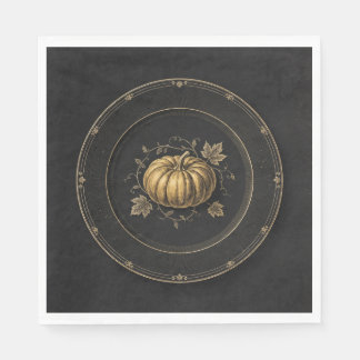 Guardanapos de Abóbora Dourada de Halloween em est