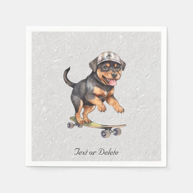 Guardanapos de Aguarela Rottweiler (Frente)