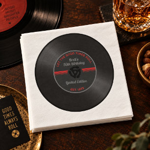 Guardanapos de Aniversário com Disco de Vinil Anti