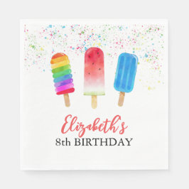 Guardanapos de aniversário com nome personalizado 