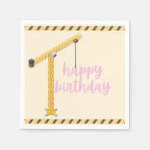 Guardanapos de Aniversário de Construção