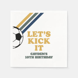 Guardanapos de aniversário de futebol retrô