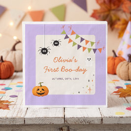 Guardanapos de aniversário de Halloween coloridos 