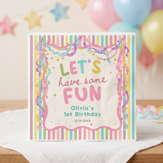 Guardanapos de Aniversário de Menina Caprichosos C