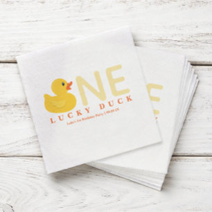 Guardanapos de Aniversário de Um Pato Sortudo Pa