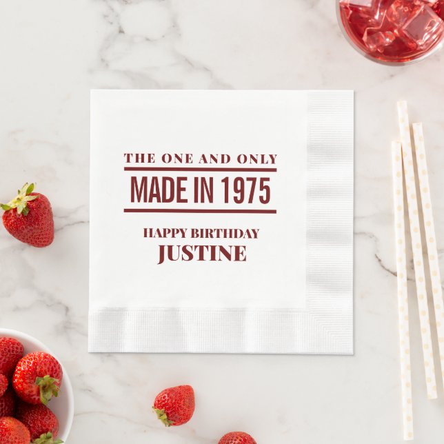 Guardanapos de aniversário personalizados (Insitu)