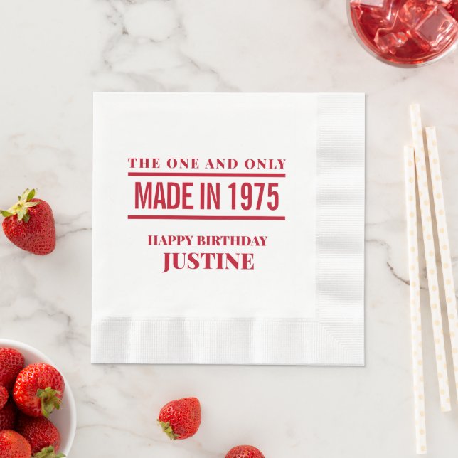 Guardanapos de aniversário personalizados (Insitu)