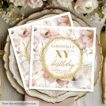 Guardanapos de Aniversário Personalizados Aquarela