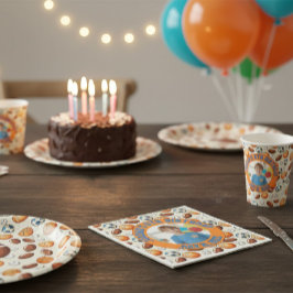 Guardanapos de aniversário personalizados com foto