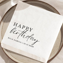 Guardanapos de Aniversário Personalizados com Text