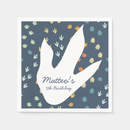 Guardanapos de aniversário personalizados de dinos