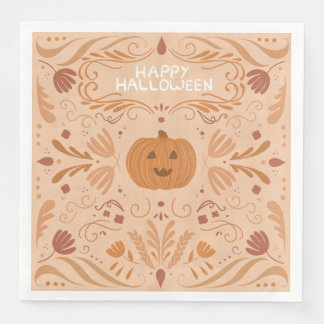 Guardanapos de Arte Popular de Abóbora de Hallowee