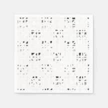 Guardanapos de Arte Preto, Branco e Cinza 2