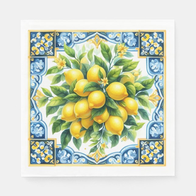 Guardanapos de Azulejo de Limão (Frente)