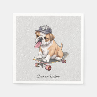 Guardanapos de Bulldog em Aquarela