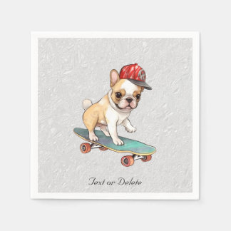 Guardanapos de Bulldog Francês Aquarela