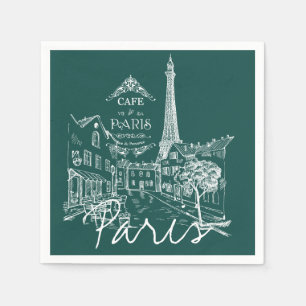 guardanapos de café de Paris