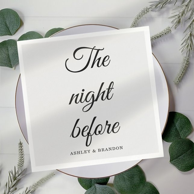 Guardanapos de Caligrafia A Noite Antes (Criador carregado)