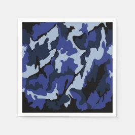 guardanapos de camuflagem azul