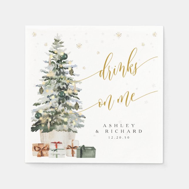 Guardanapos de casamento Árvore de Natal (Frente)