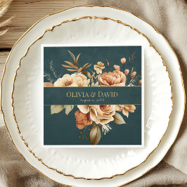 Guardanapos de casamento azul-turquesa de bruxa da