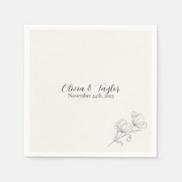 Guardanapos de casamento Beige Elegance